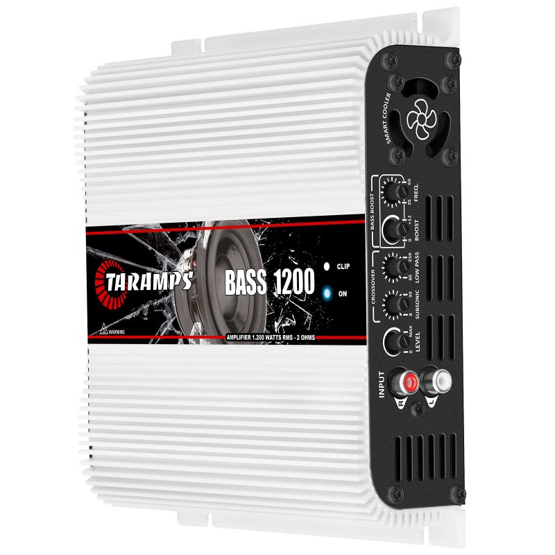 Taramp's Taramps Bass 1200 2 Ohms Monoblock Amplifier 1200 Watts Rms 1 Channel 14.4VDC Out Power Full Range Great for Sub/Bass RCA Input Smart Cooler Car Audio - Image 3